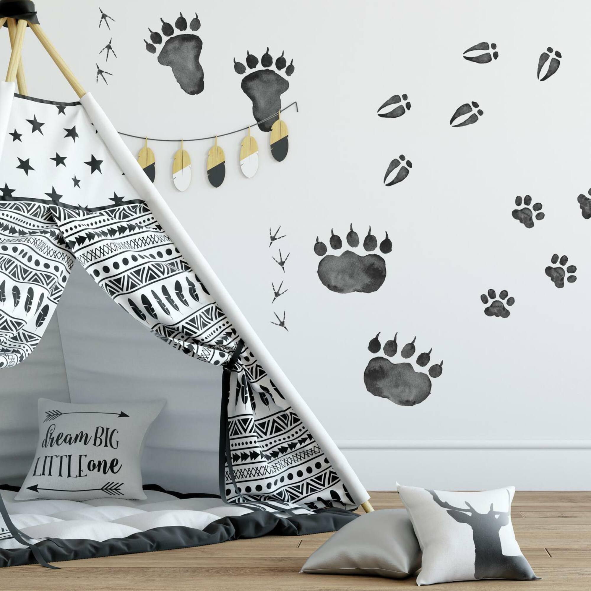 RoomMates Animal Tracks Peel & Stick Wall Decals